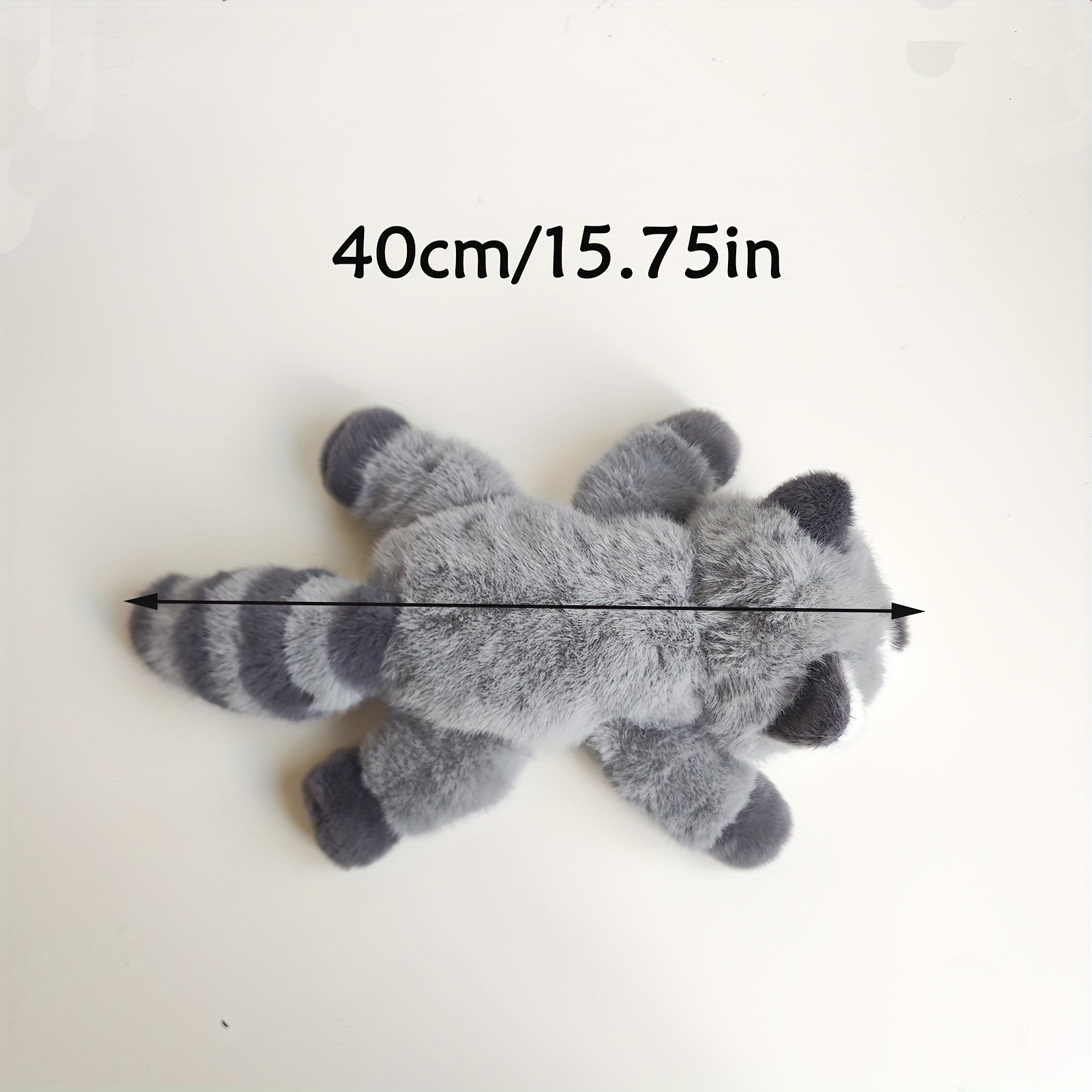 1pc Grey Raccoon Plush Doll, Soft Synthetic Stuffed Animal, Collectible Lesser Panda Plushie, Ideal for Wedding, Christmas, Halloween Decor, Room Decoration, Perfect Gift for Friends
