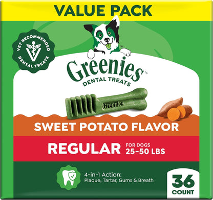 Regular Natural Dental Dog Treats, Pumpkin Spice Flavor, 12 Count