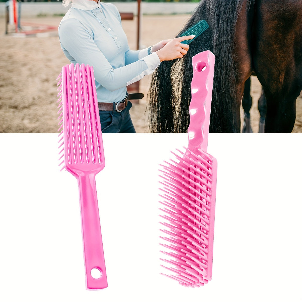 Plastic Comb For Horses Anti-Knotting Hair Comb, Horse Grooming Supplies