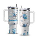 1pc Turtle Mug, Gift for Women with Turtles, Jewelry Turtle Gifts, Turtle Enthusiast Gifts, Turtle Coffee Mug, Turtle Stainless Steel Cup 40oz, with Handle and Lid, Sports Cup with Turtle Pattern, Outdoor Travel Cup