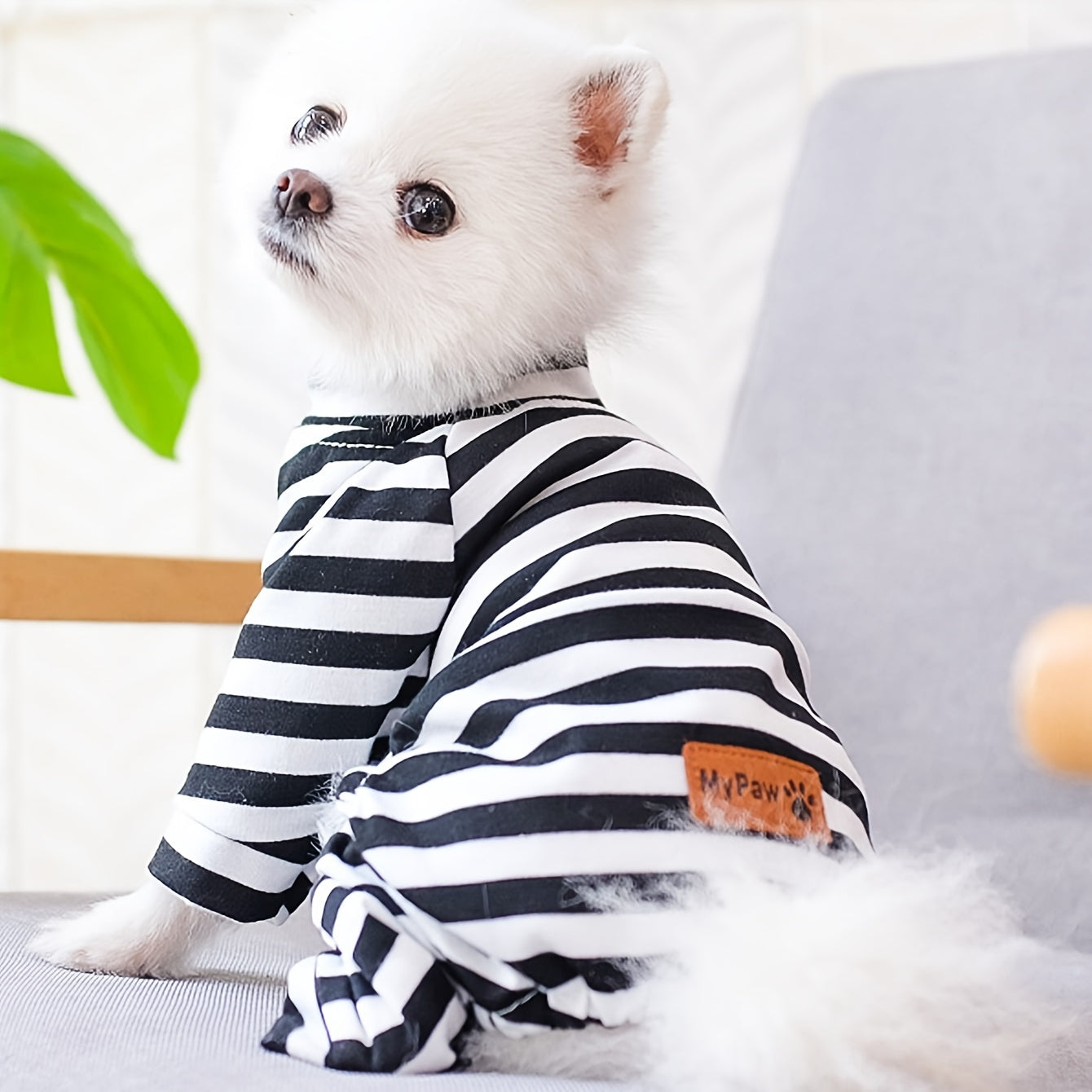 Striped Onesie Pajamas for Pet Dogs
