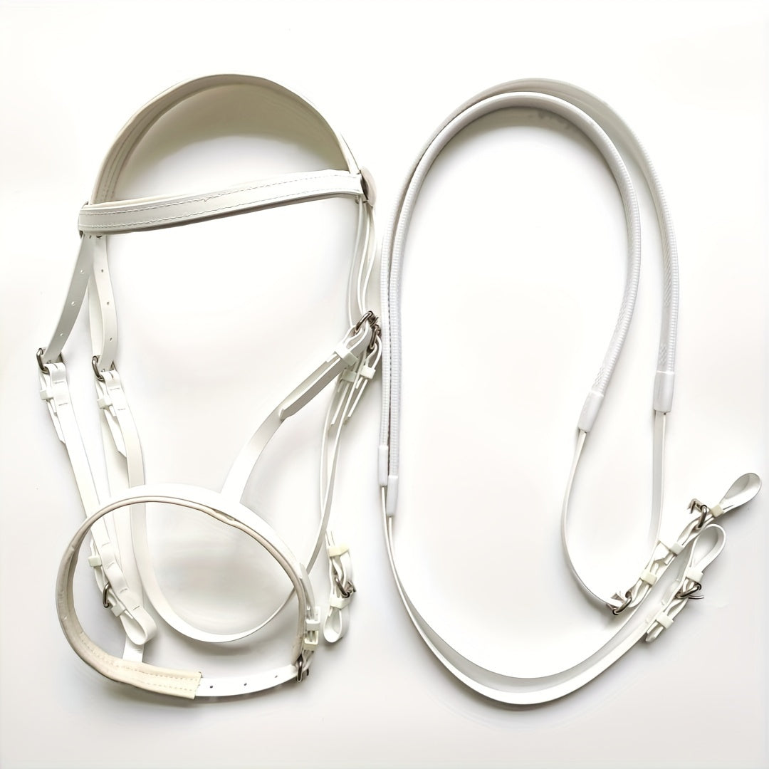 Durable TPU Equestrian Gear Set - Vibrant Colors, Sturdy Halter & Reins with Detachable Nose Cuffs for Horse Lovers
