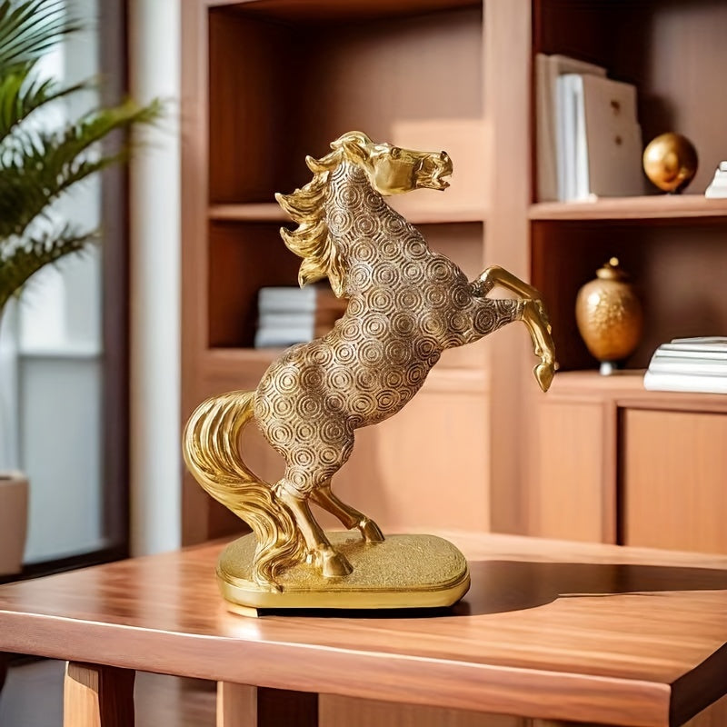 Elegant Resin Horse Statue - Versatile Decor For Living Room, Bedroom, Office Desk & More - Perfect For Home, Hotel Lobby & Special Occasions
