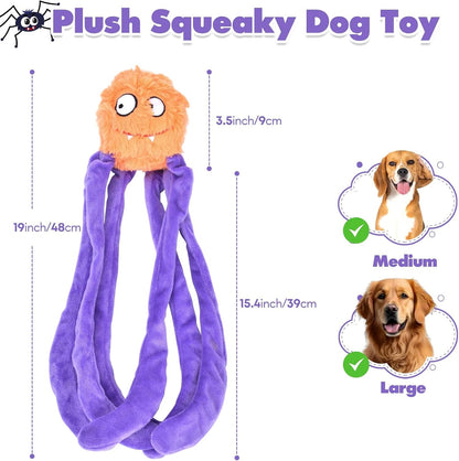Halloween Squeaky Dog Toy for Aggressive Chewers, Hidden Squeaky Ball Inside, Interactive Crinkle Toy to Keep Them Busy, Dog Ball for Medium Large Dogs