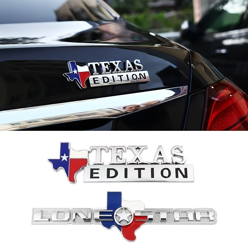 [Modified Texas Lone Star Emblem] A Unique ABS Material Car Emblem, TEXAS Lone Star Modified Car Emblem, Beautiful And Practical Trunk Badge - Leaf Plate Emblem - Side Plate Sticker