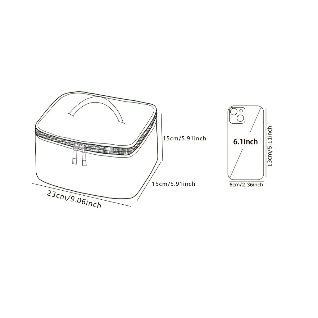 Horse Pattern Cosmetic Case Travel Organizer for Makeup, Brushes & Accessories - Durable Polyester Fabric, Spacious Non- Storage Bag with Multiple Compartments, Portable Design with Zip Closure - Cute and Stylish Essential fo