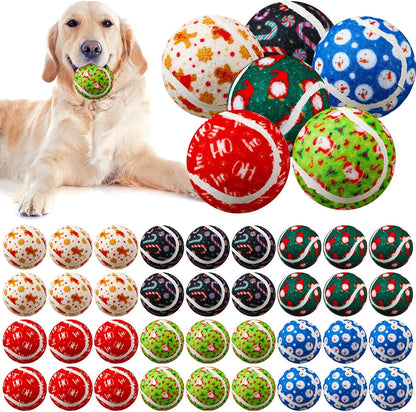 6 Pcs Halloween Dog Toys Bulk, 2.5 Inch Squeaky Tennis Balls Gifts