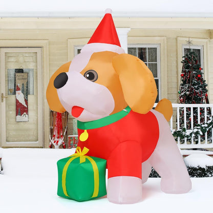 5FT Christmas Inflatable Cavalier King Charles Spaniel Yard Decoration with LED Lights