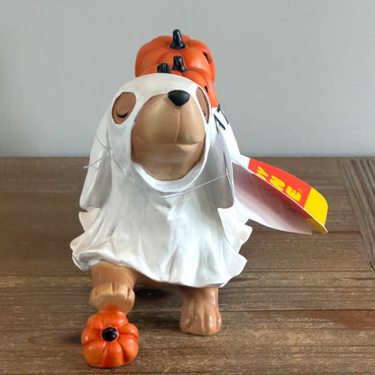 Halloween Decor: Dachshund with Jack-O'-Lantern Trick or Treat Theme