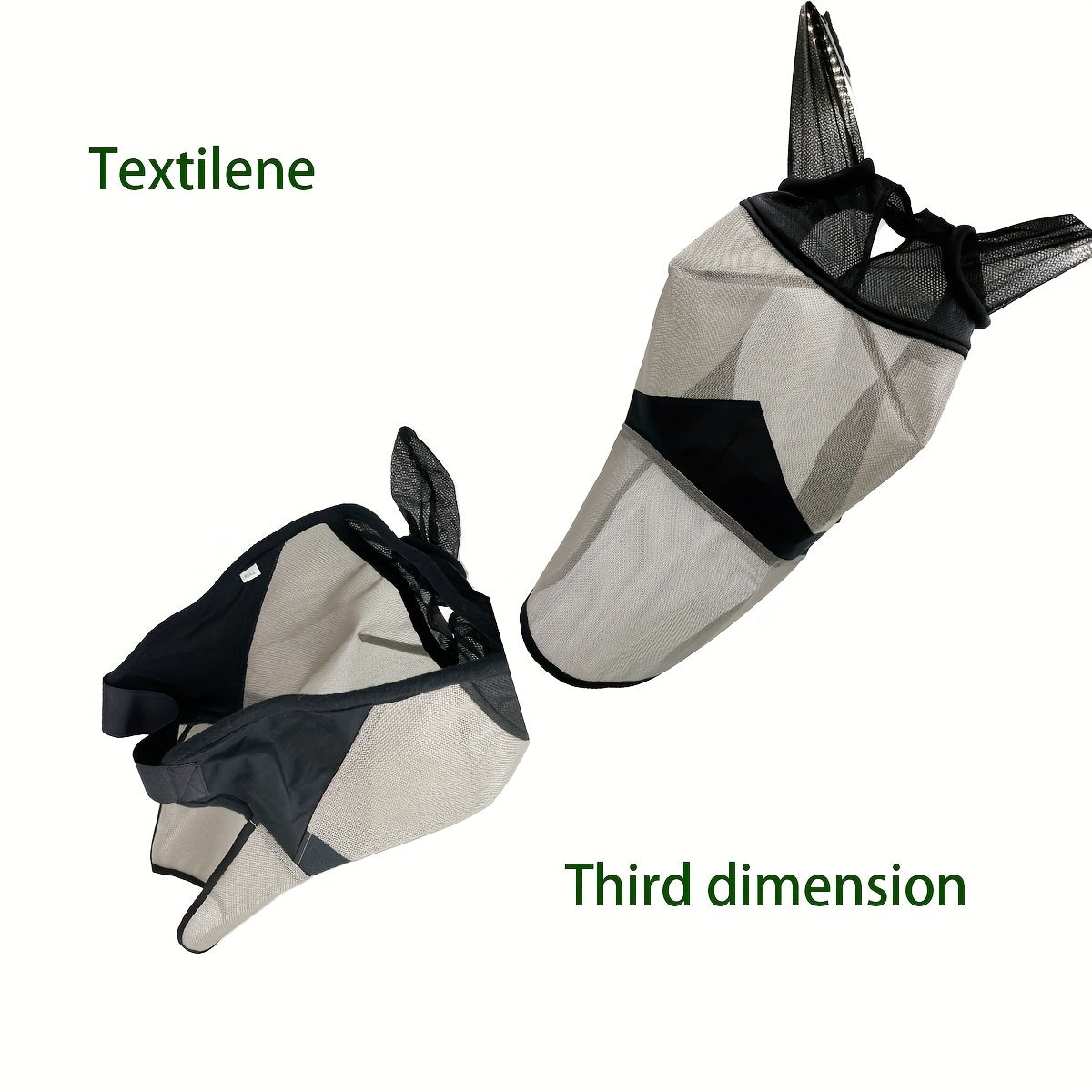 Equestrian Long Nose Fly Mask for Horses, PVC Breathable Mesh Protection with Adjustable Straps - Fly Repellent Horse Mask