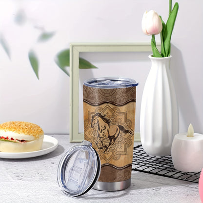Horse Print Stainless Steel Tumbler