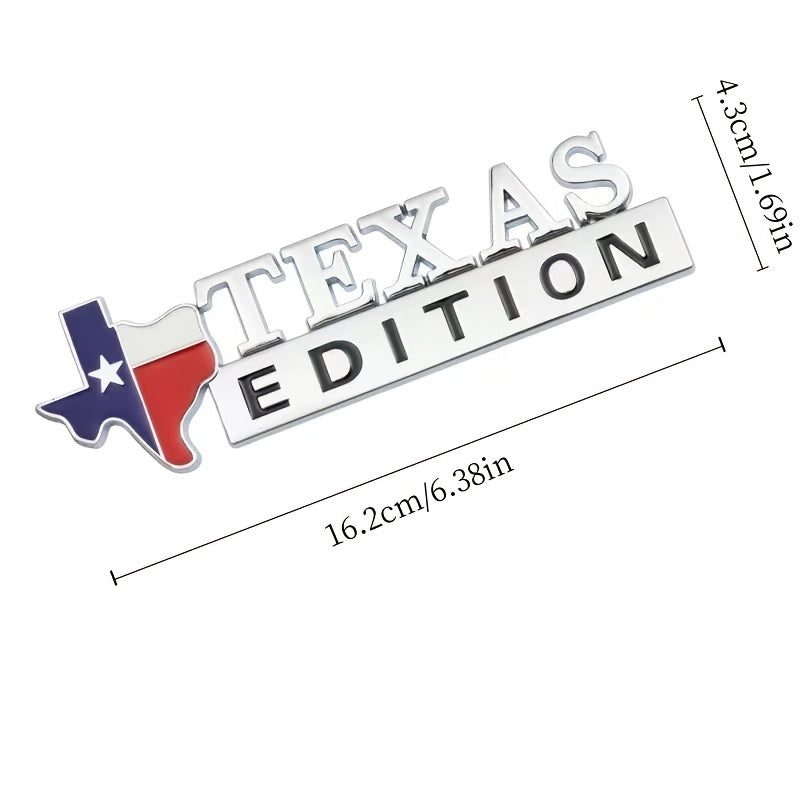 [Modified Texas Lone Star Emblem] A Unique ABS Material Car Emblem, TEXAS Lone Star Modified Car Emblem, Beautiful And Practical Trunk Badge - Leaf Plate Emblem - Side Plate Sticker