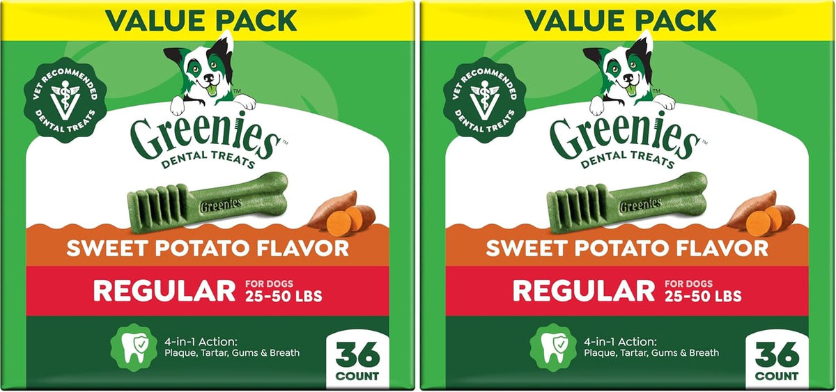 Regular Natural Dental Dog Treats, Pumpkin Spice Flavor, 12 Count