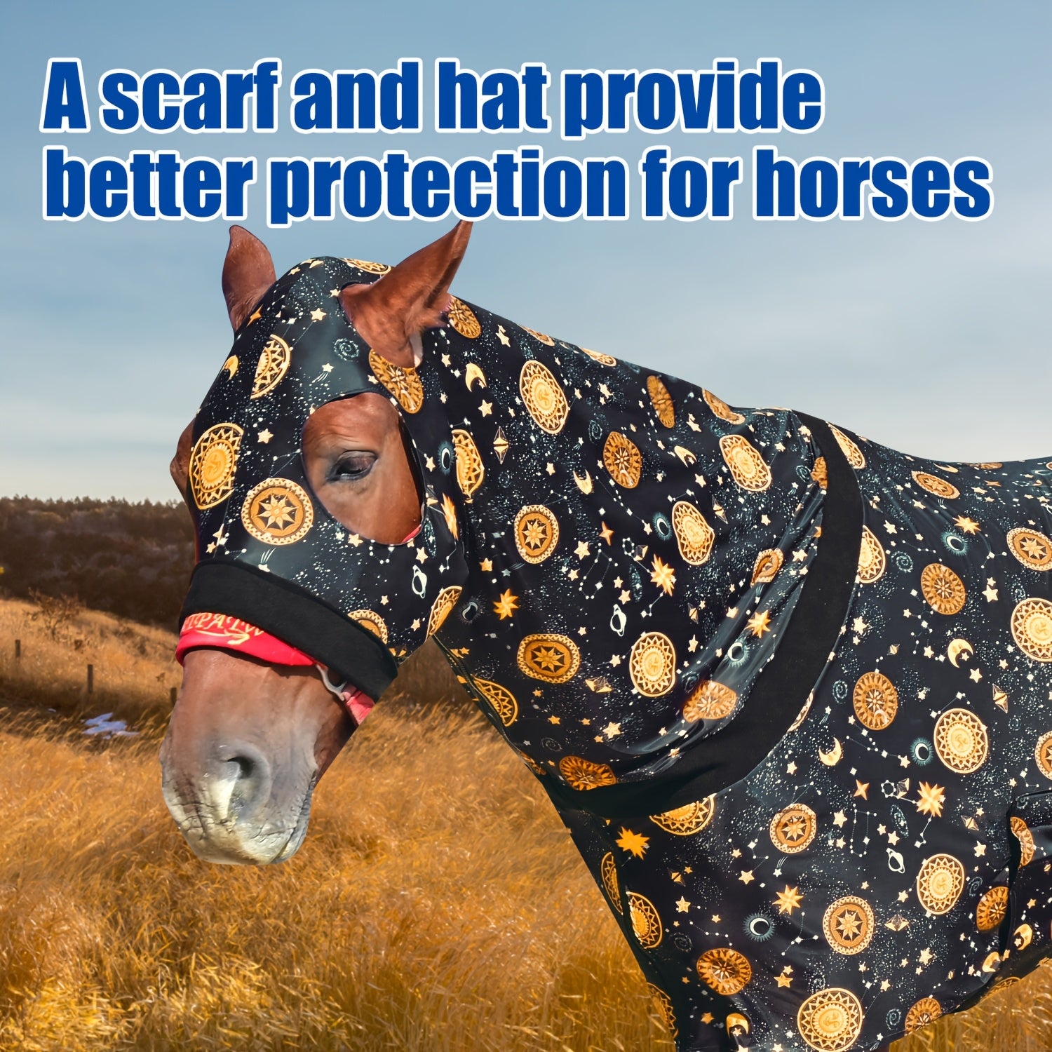 1pc EquiStar Horse Blanket with Neck Cover - Full Body Elastic Thin Polyester Fiber Horse Sheet, All Breed Sizes, Zippered Soft Comfort Protection from Mosquitoes and Flies