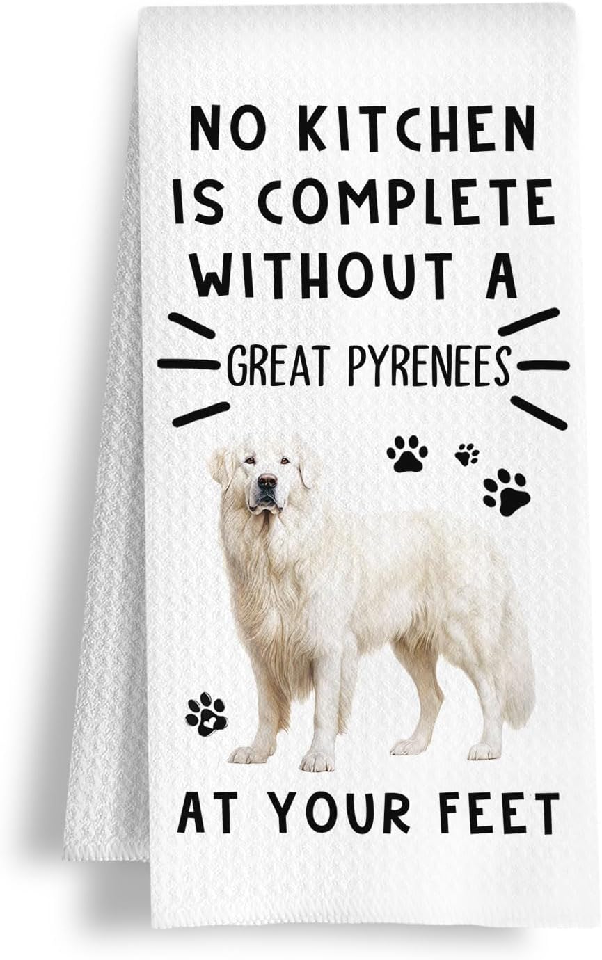 Funny Standard Poodle Hand Towels for Kitchen Home Bathroom Decor, A Kitchen is Not Complete Without A Standard Poodle Dish Towel, Dog Lovers Gift, 16×24 Inch
