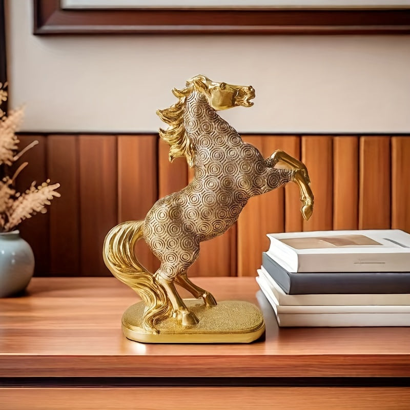 Elegant Resin Horse Statue - Versatile Decor For Living Room, Bedroom, Office Desk & More - Perfect For Home, Hotel Lobby & Special Occasions