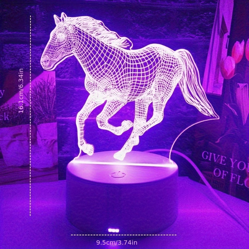 [Night Light] Running Wild Horse Shaped Night Light | 1pc | Holiday Gift for Family and Friends