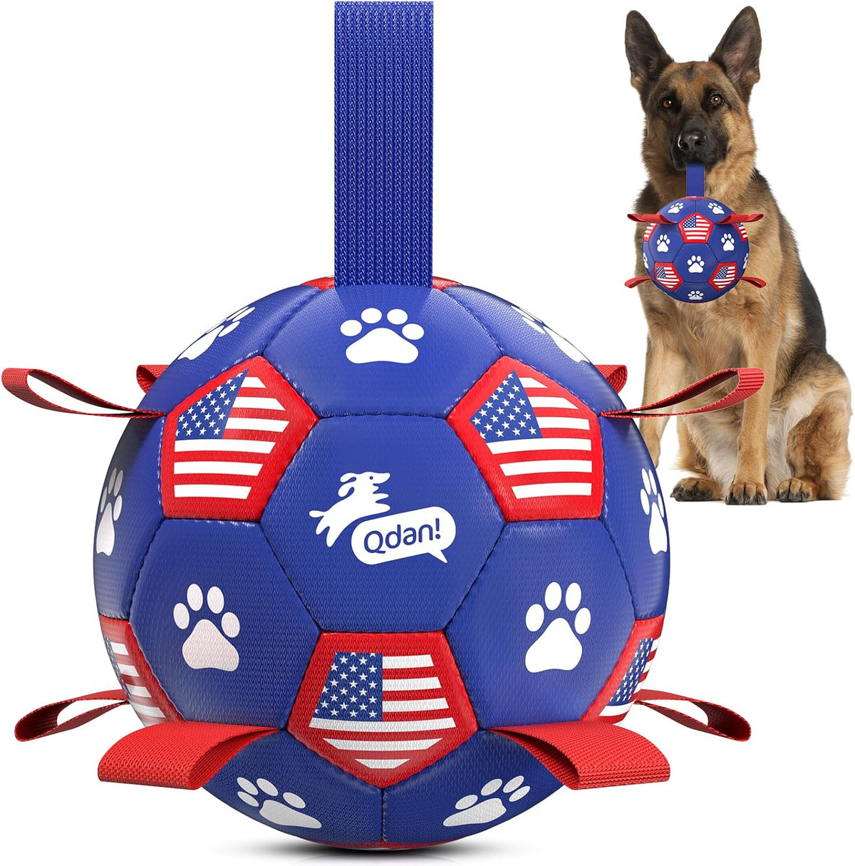 Halloween Dog Toys, Soccer Balls with Straps, 6 Inch Interactive Toys