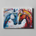 Vibrant Abstract Horse Canvas Art - Modern Oil Painting Style, Perfect For Living Room, Bedroom, Dining Decor - High-Definition Print, Large 39.37X23.62 Inches