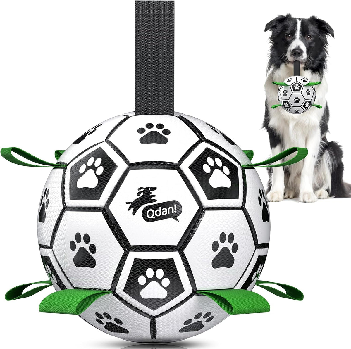 Halloween Dog Toys, Soccer Balls with Straps, 6 Inch Interactive Toys