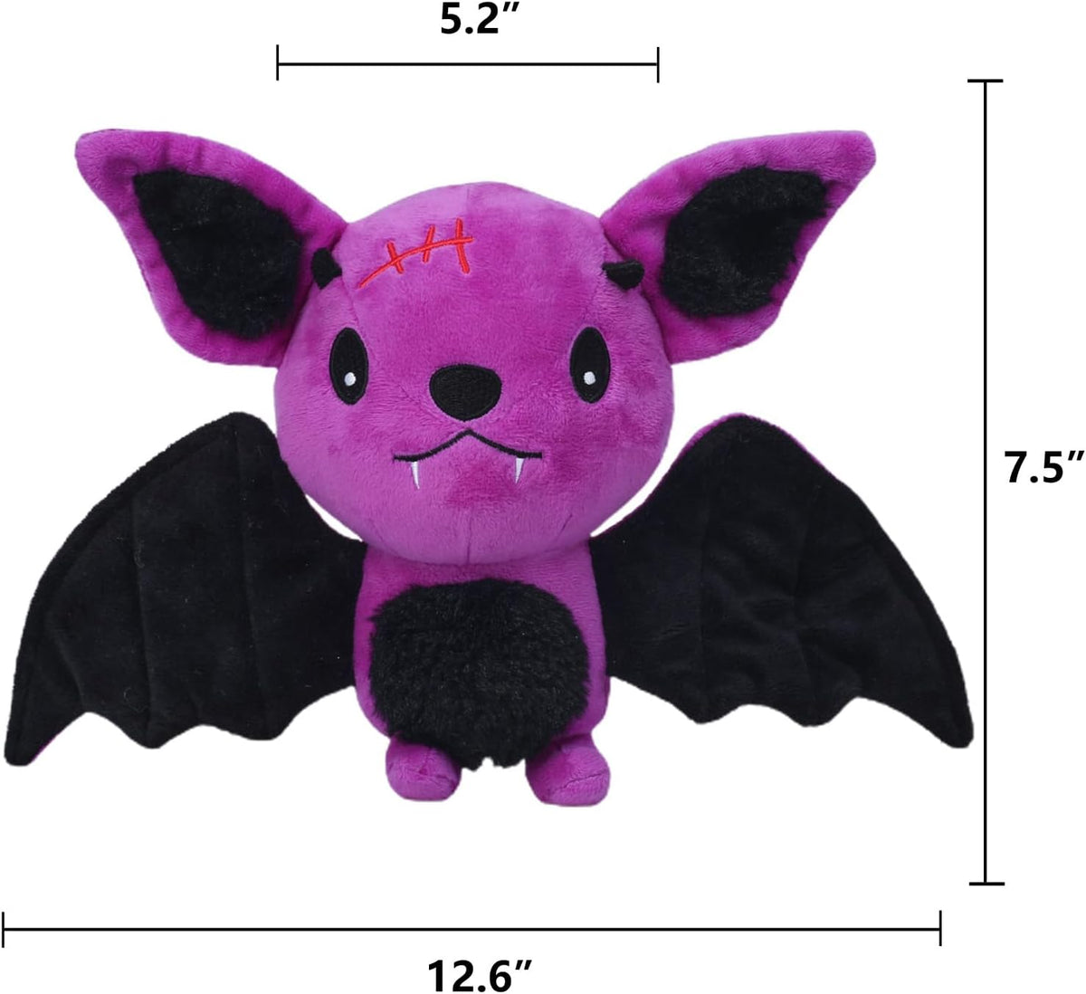 Halloween Dog Toys for Aggressive Chewers, Squeaky Plush Bat with Crinkle Paper, Durable Interactive Chew Toys for Small, Medium & Large Dogs, Indoor Outdoor Play Pet Gift