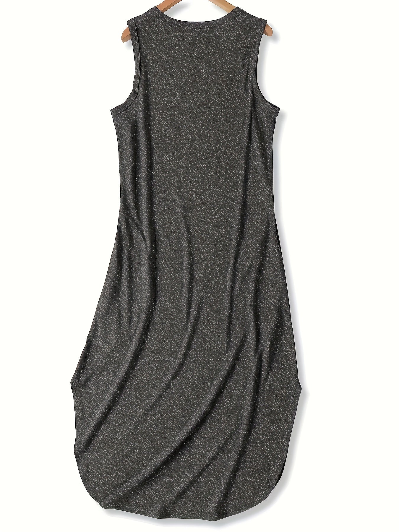 Horse Print Tank Dress, Casual Crew Neck Sleeveless Dress For Summer, Women's Clothing