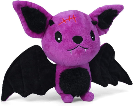 Halloween Dog Toys for Aggressive Chewers, Squeaky Plush Bat with Crinkle Paper, Durable Interactive Chew Toys for Small, Medium & Large Dogs, Indoor Outdoor Play Pet Gift