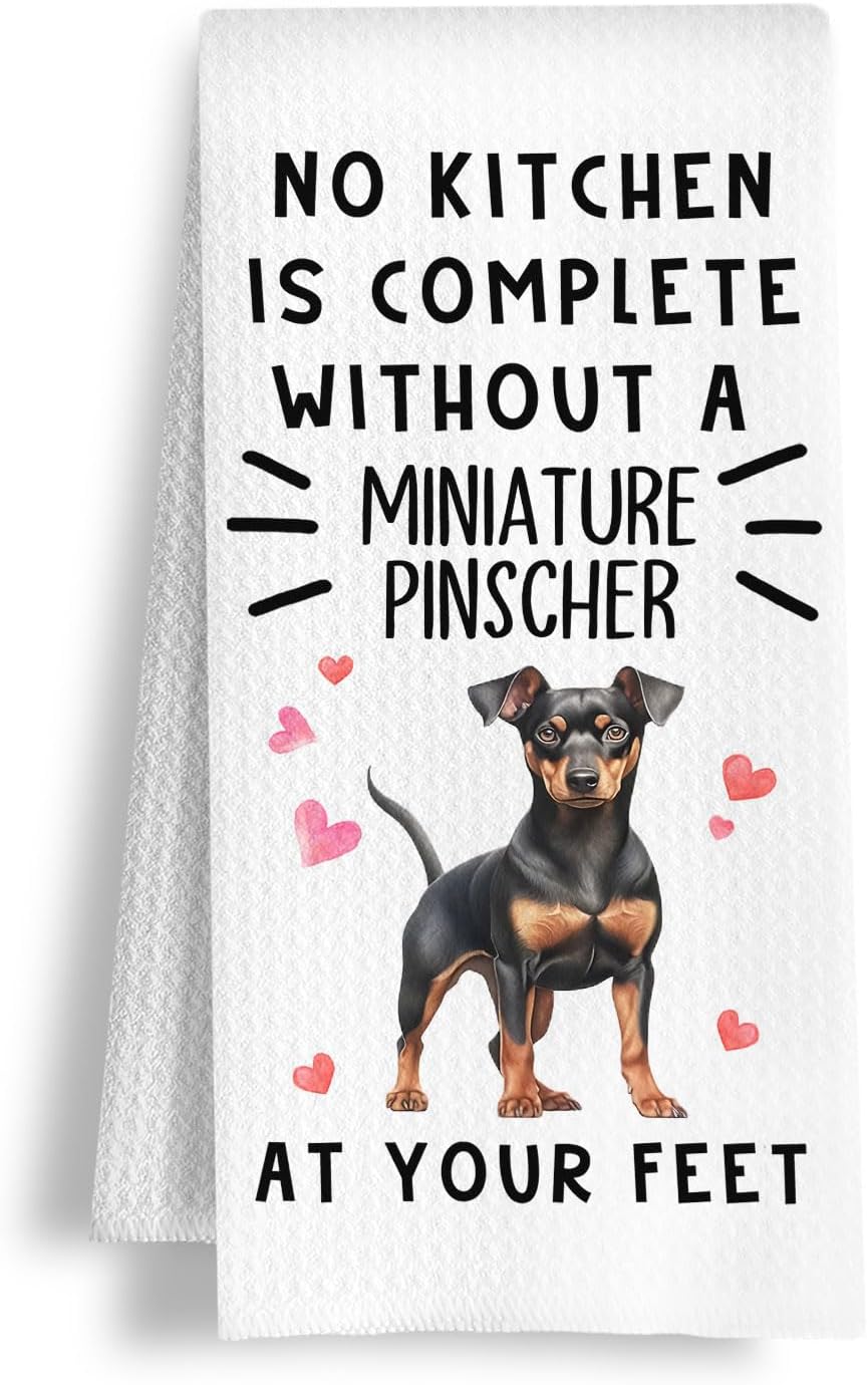Funny Standard Poodle Hand Towels for Kitchen Home Bathroom Decor, A Kitchen is Not Complete Without A Standard Poodle Dish Towel, Dog Lovers Gift, 16×24 Inch