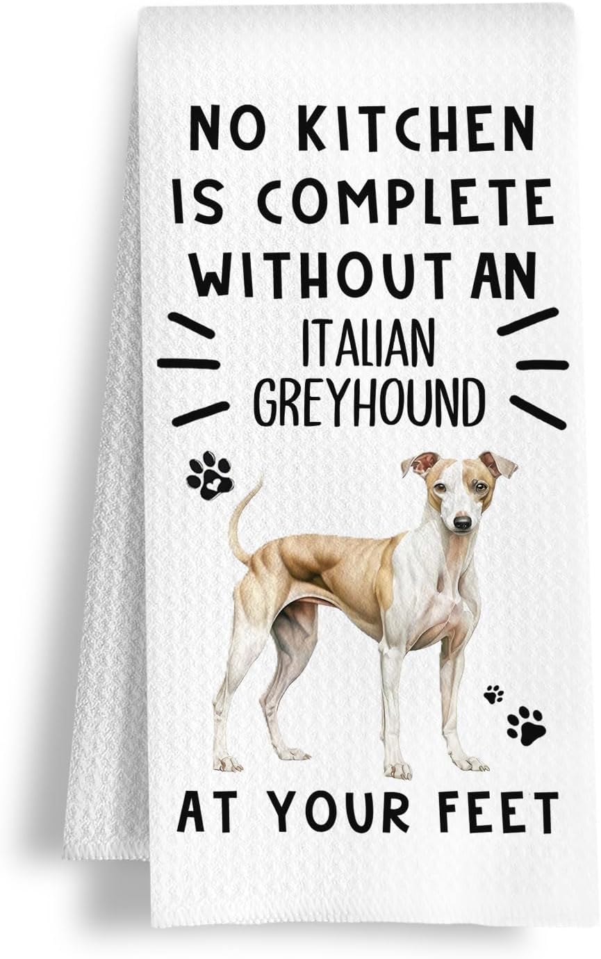 Funny Standard Poodle Hand Towels for Kitchen Home Bathroom Decor, A Kitchen is Not Complete Without A Standard Poodle Dish Towel, Dog Lovers Gift, 16×24 Inch
