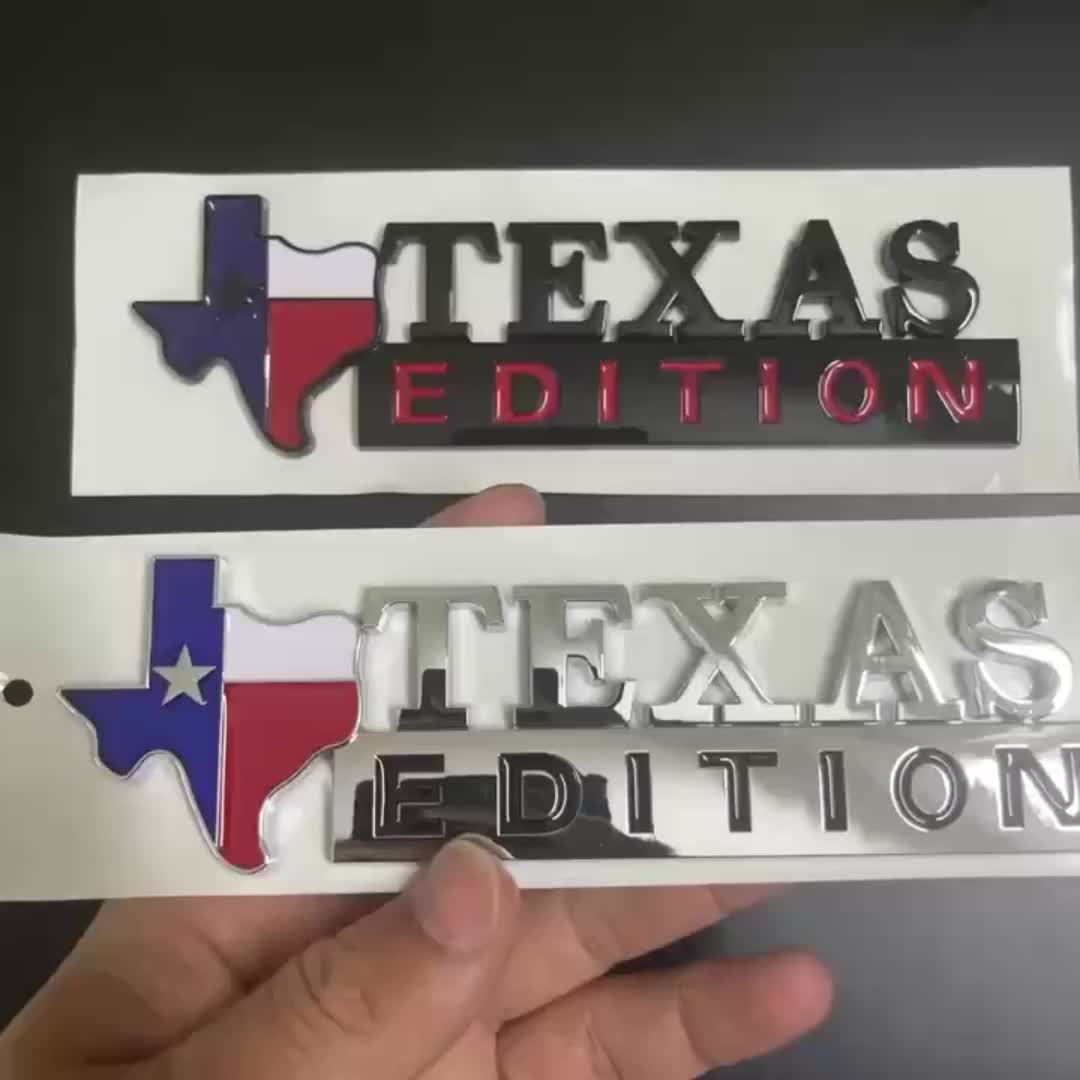 [Modified Texas Lone Star Emblem] A Unique ABS Material Car Emblem, TEXAS Lone Star Modified Car Emblem, Beautiful And Practical Trunk Badge - Leaf Plate Emblem - Side Plate Sticker