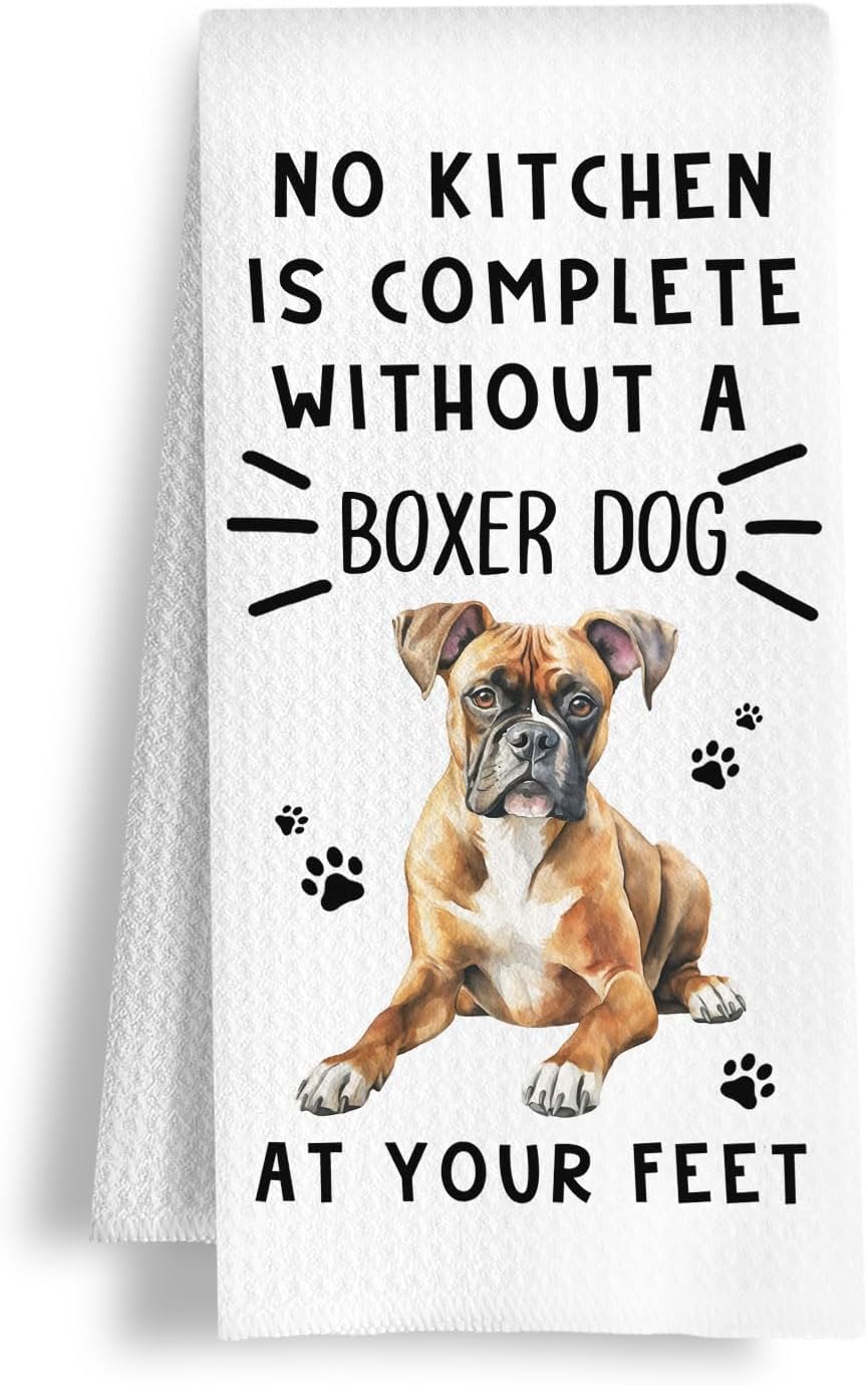 Funny Standard Poodle Hand Towels for Kitchen Home Bathroom Decor, A Kitchen is Not Complete Without A Standard Poodle Dish Towel, Dog Lovers Gift, 16×24 Inch