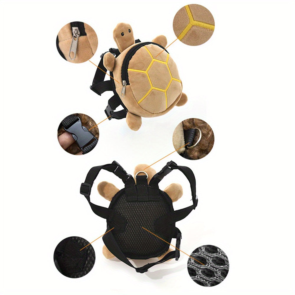 [Cute Dog Backpack Harness] No-Pull Dog Backpack Harness with D-Ring | Cute Turtles Shape Bag for Small Medium Dogs, Adjustable Pet Carrier Backpack for Traveling Camping Hiking, Self Carrier Backpack for Dogs to Wear