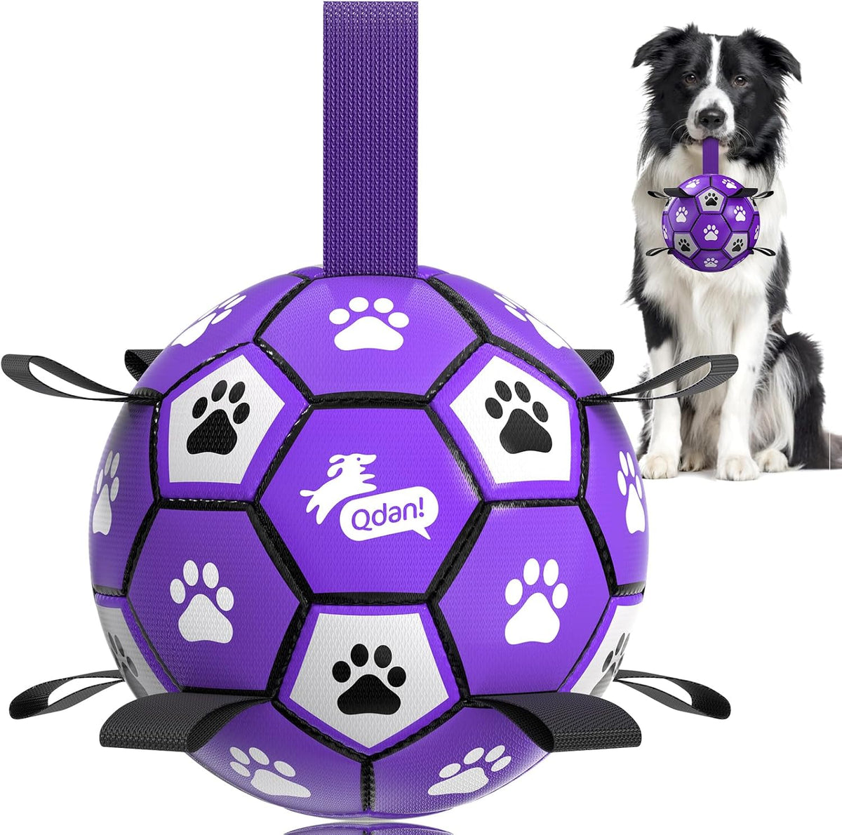 Halloween Dog Toys, Soccer Balls with Straps, 6 Inch Interactive Toys