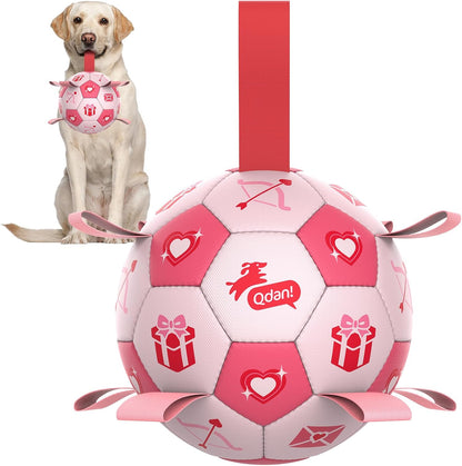 Halloween Dog Toys, Soccer Balls with Straps, 6 Inch Interactive Toys
