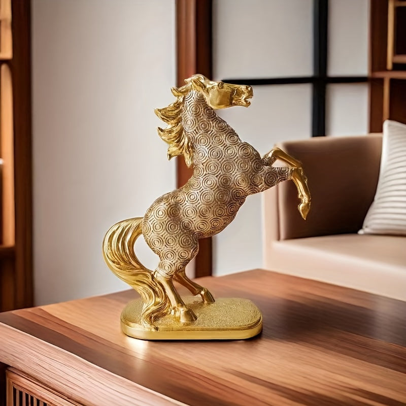 Elegant Resin Horse Statue - Versatile Decor For Living Room, Bedroom, Office Desk & More - Perfect For Home, Hotel Lobby & Special Occasions