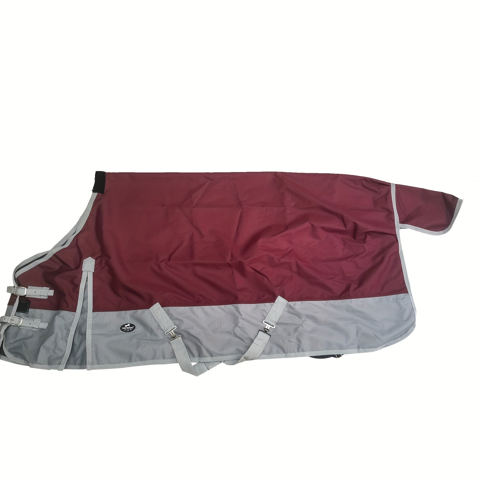 1pc TGW RIDING 1200D Horse Rain Sheet - Windproof, Waterproof, Breathable Polyester Fiber with Double Front Closure, Belly & Leg Straps for All-Season Protection