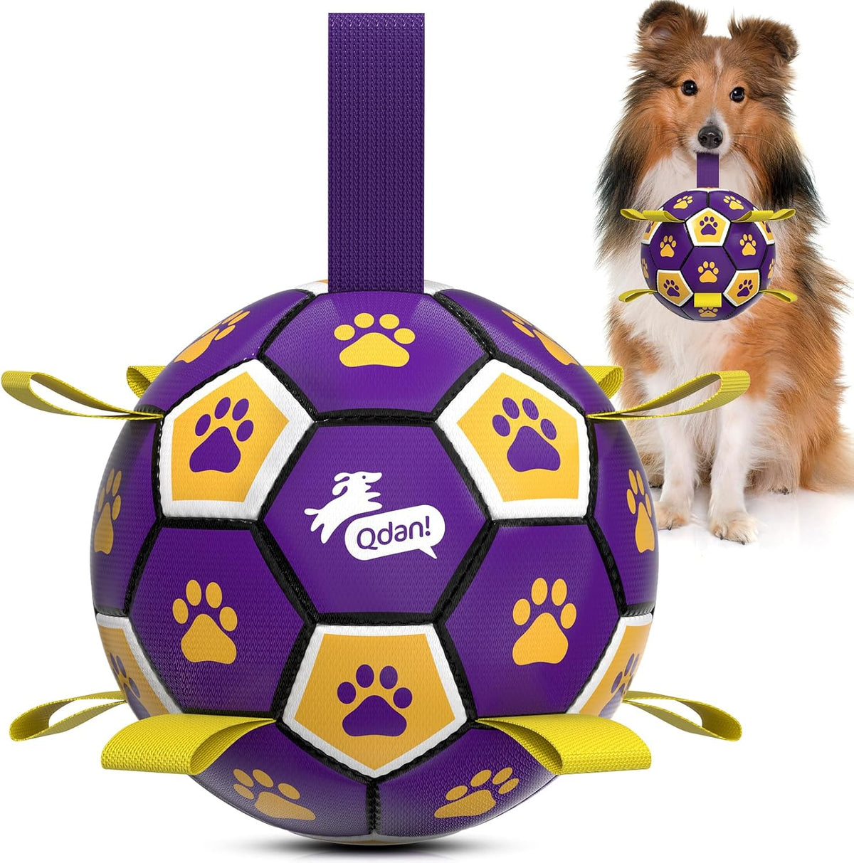 Halloween Dog Toys, Soccer Balls with Straps, 6 Inch Interactive Toys