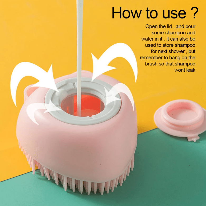 Soft Dog Brush Shampoo Massager