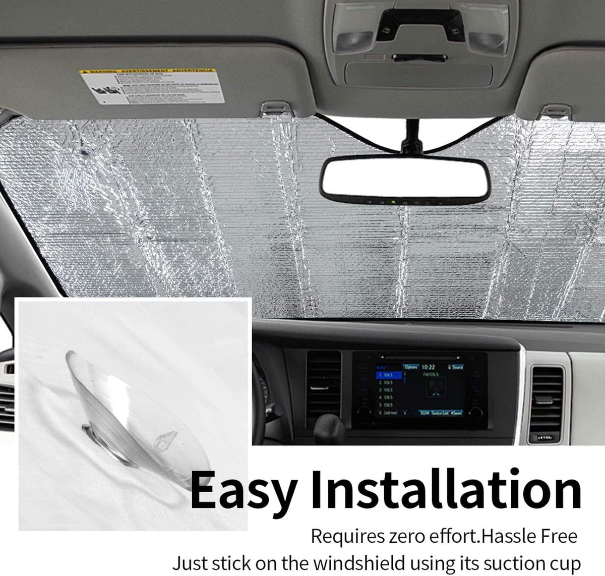 Windshield Sun Shade Rough Collie Car Sunscreen Shade Reflective Sun Keep Car Cool for Most Sedans SUV Truck Automotive 55x30in