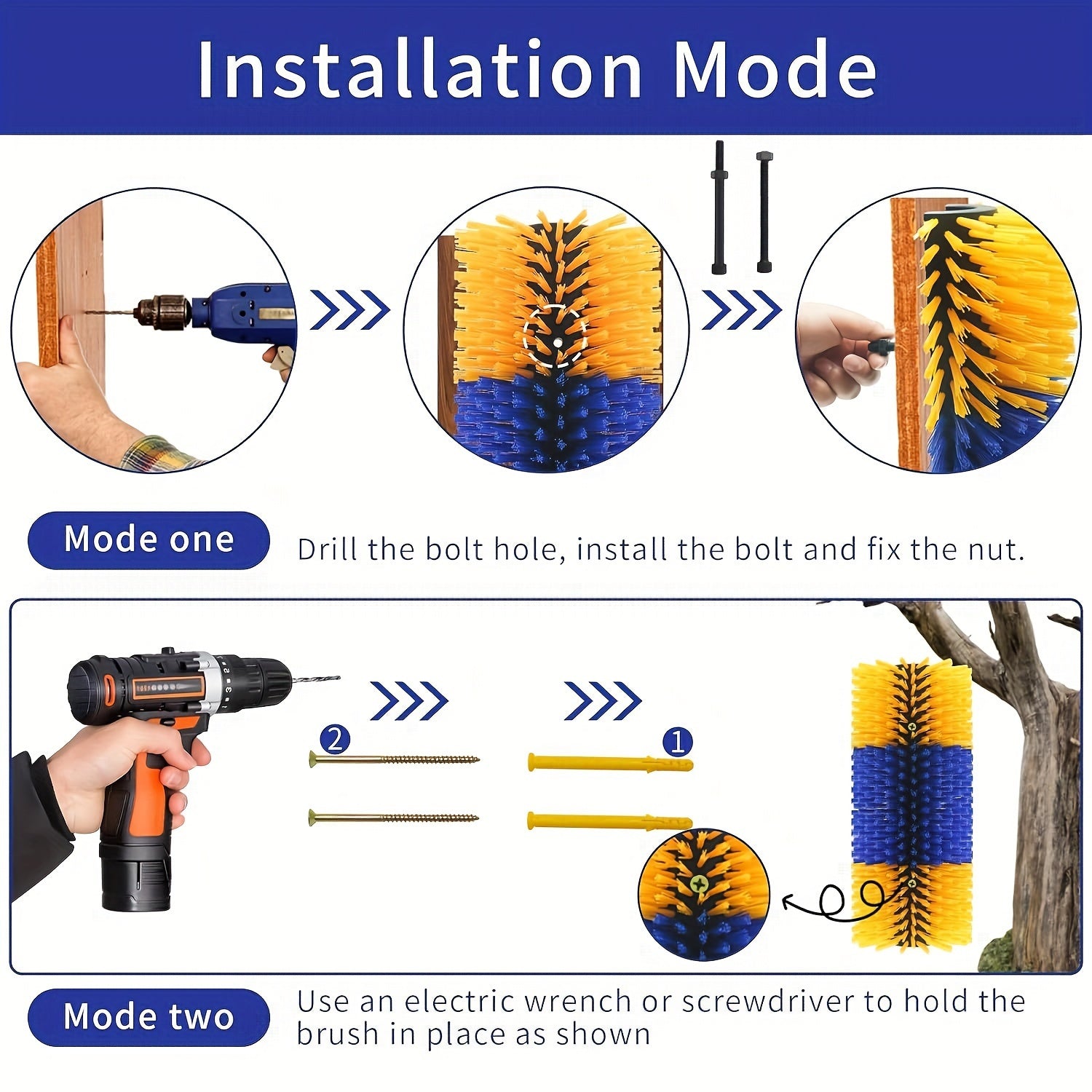 1pc Durable Livestock Scratch Brush, 19.0x8.0 inch- Ideal for Horse, Cow, Sheep Grooming- Includes Screw-On Accessories, No Batteries Required, Horse Grooming Supplies