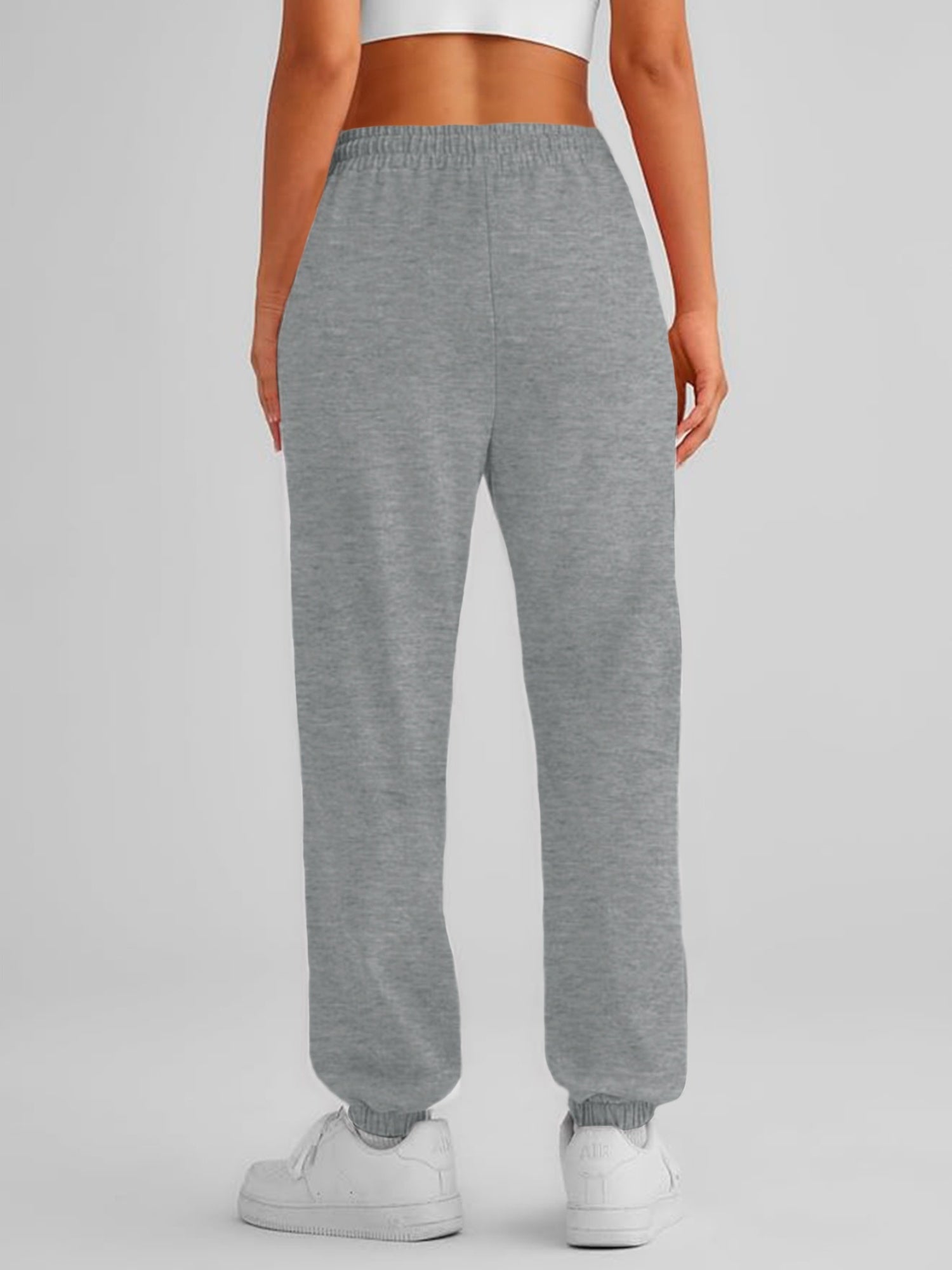 Women'S Casual Fall/Winter Horse Silhouette Sweatshirt and Sweatpants Set - Gray with Black Horse Design, Cozy Sweatpants for Relaxation, Comfortable Clothing | Stylish Horse Print | Cozy Sweatpants