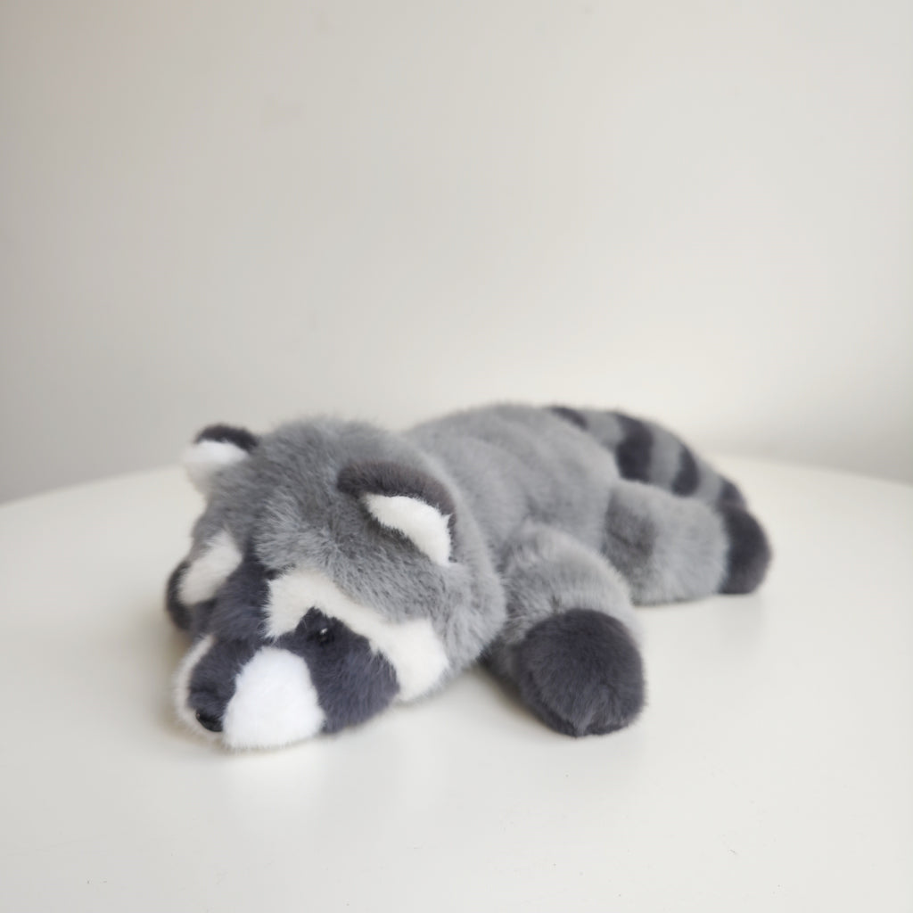 1pc Grey Raccoon Plush Doll, Soft Synthetic Stuffed Animal, Collectible Lesser Panda Plushie, Ideal for Wedding, Christmas, Halloween Decor, Room Decoration, Perfect Gift for Friends