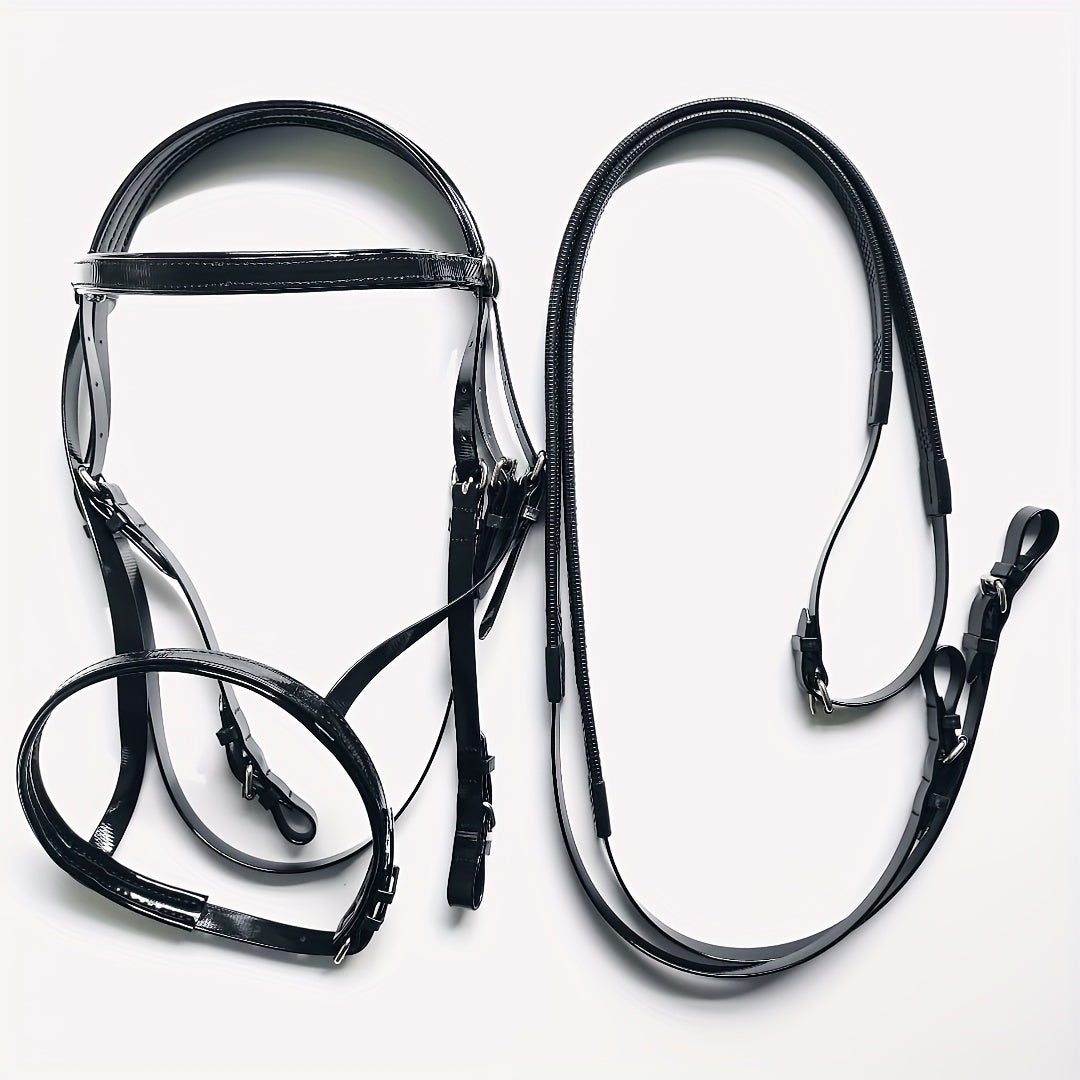Durable TPU Equestrian Gear Set - Vibrant Colors, Sturdy Halter & Reins with Detachable Nose Cuffs for Horse Lovers