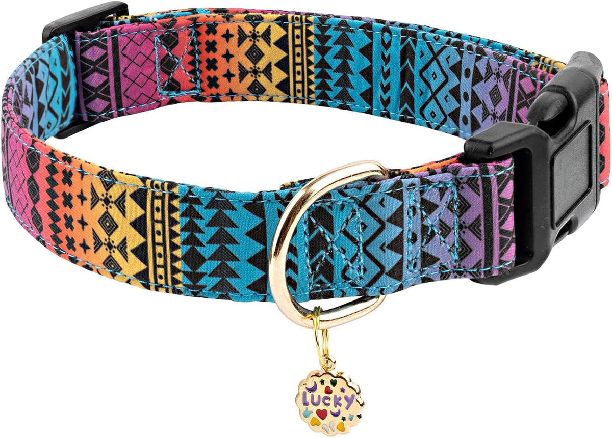 Pink Halloween Dog Collar for Small Medium Large Dogs M