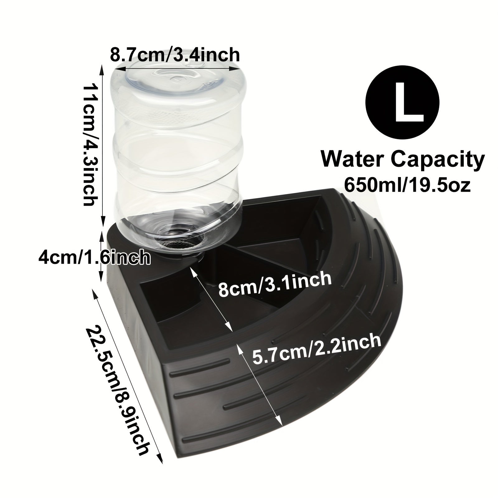2 In 1 Reptile Water Dish & Food Dish With Automatic Water Bottle, Bearded Dragon Plastic Food Feeder Dish Terrarium Feeder Bowls For Leopard Gecko, Lizard, Frog, Snake & Chameleon