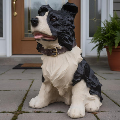 Boston Terrier Statue, Resin Dog Figurine for Garden, Porch and Home