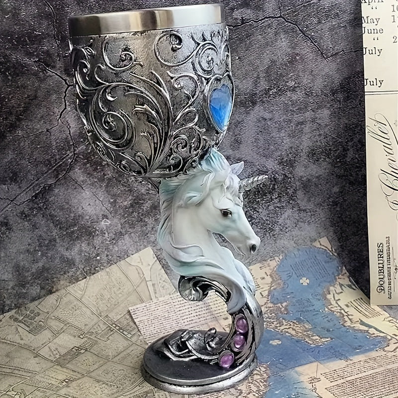 1 Pc Black Cat Goblet, Mythical Retro European Style Medieval Couple Red Wine Goblet