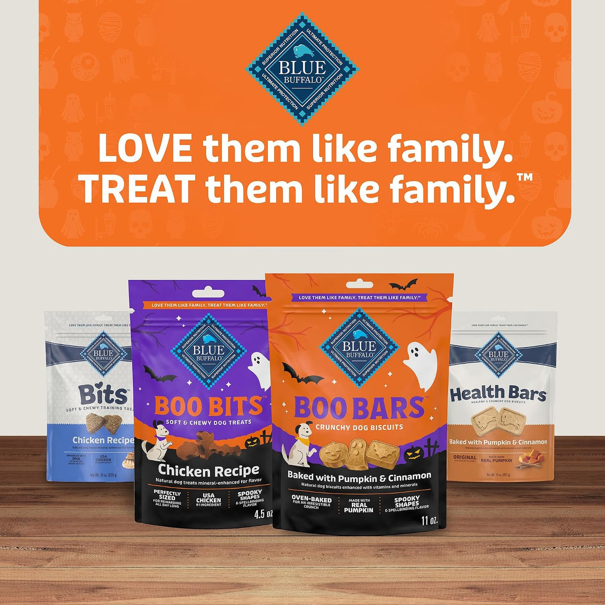 Boo Bars Pumpkin & Cinnamon Dog Biscuits, 11 oz