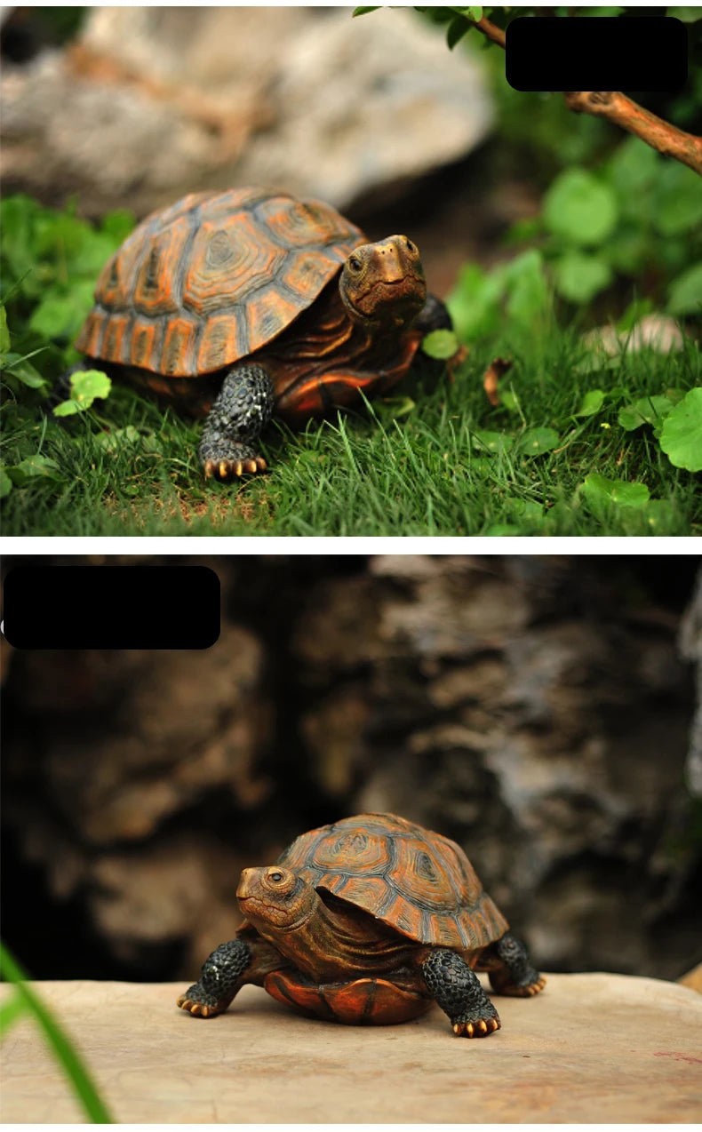 Resin Tortoise Outdoor Garden Pond Fish Tank Bonsai Decorative Turtle Animal Sculpture For Home Garden Decor Ornament