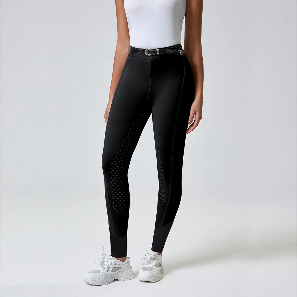 Women Equestrian Clothing Full Seat Silicone Anti-Slip Durable Riding Breeches Horse Riding Pants Tights for Sports Quick-Drying
